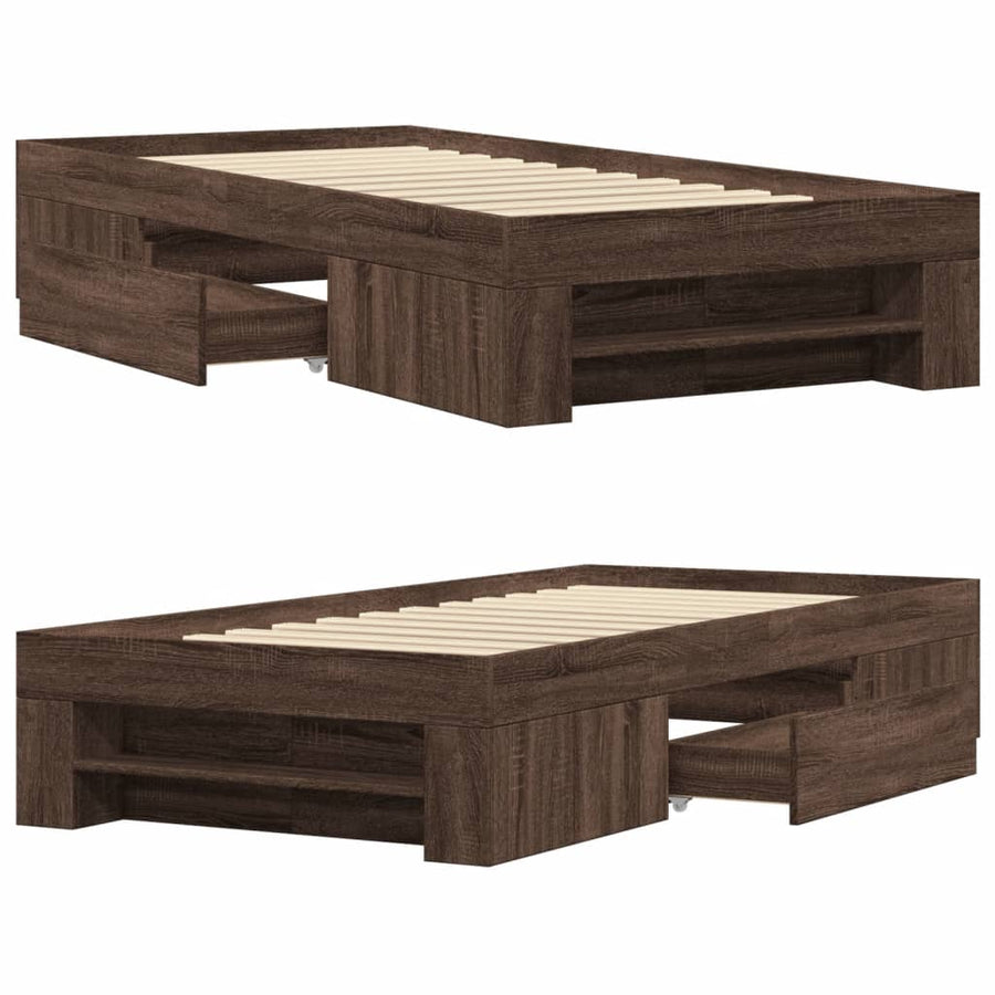 Bedframe Zonder Matras Bewerkt Hout 90 x 190 cm