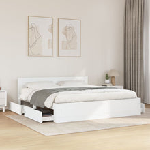 Bedframe Met Hoofdeinde Zonder Matras 180 x 200 cm Wit
