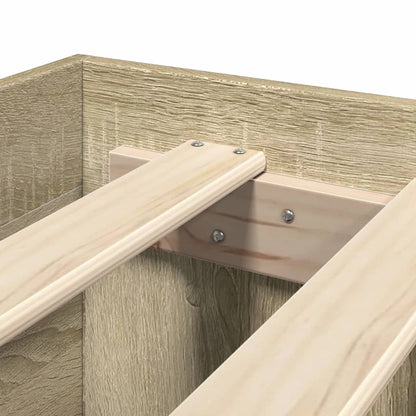 Bedframe met hoofdeinde bewerkt hout sonoma eiken 120x200 cm