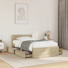 Bed Frame with Headboard Carved Wood 90 x 190 cm