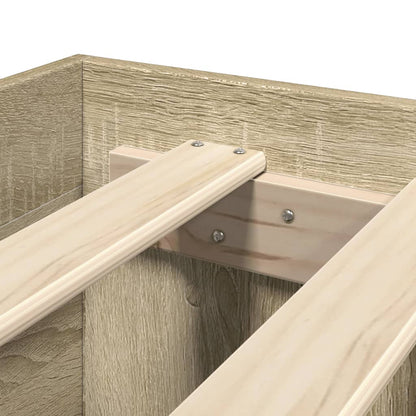 Bedframe bewerkt hout sonoma eikenkleurig 200x200 cm