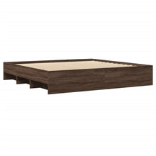 Bedframe bewerkt hout bruin eikenkleur 200x200 cm