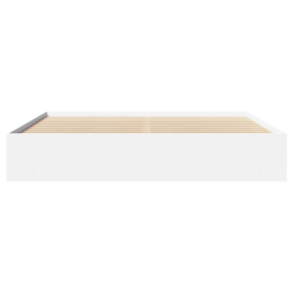 Bedframe bewerkt hout wit 180x200 cm
