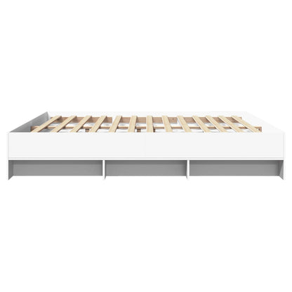 Bedframe bewerkt hout wit 180x200 cm
