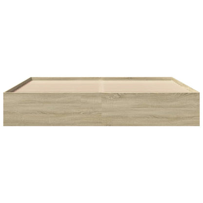 Bedframe bewerkt hout sonoma eikenkleurig 180x200 cm