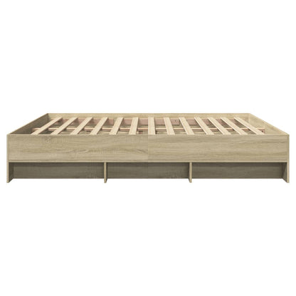 Bedframe bewerkt hout sonoma eikenkleurig 180x200 cm
