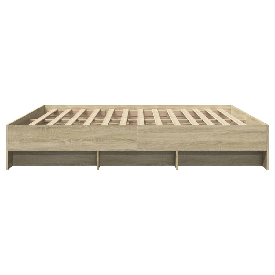 Bedframe bewerkt hout sonoma eikenkleurig 180x200 cm