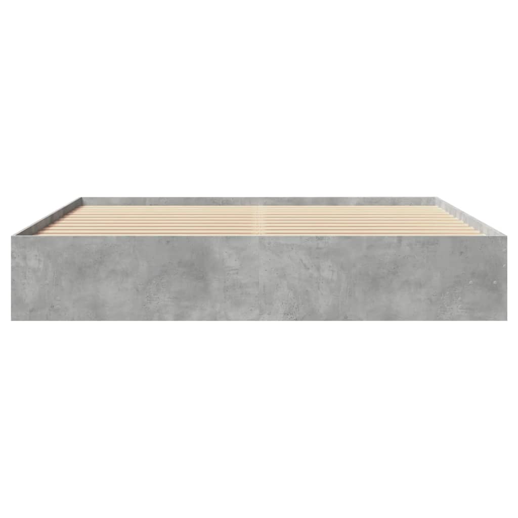 Bedframe bewerkt hout betongrijs 180x200 cm