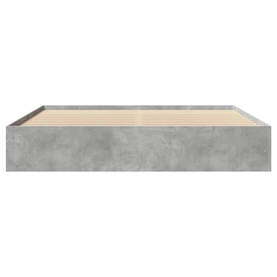 Bedframe bewerkt hout betongrijs 180x200 cm