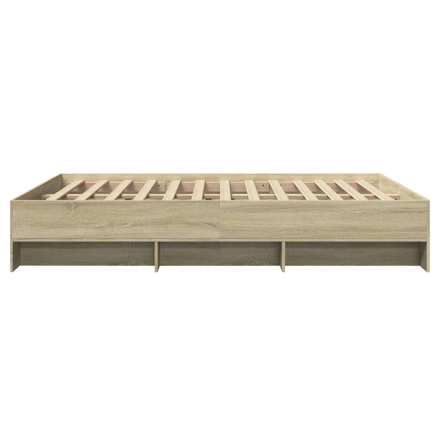 Bedframe bewerkt hout sonoma eikenkleurig 160x200 cm