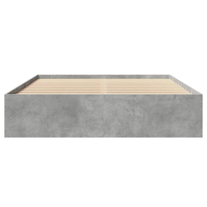 Bedframe bewerkt hout betongrijs 160x200 cm
