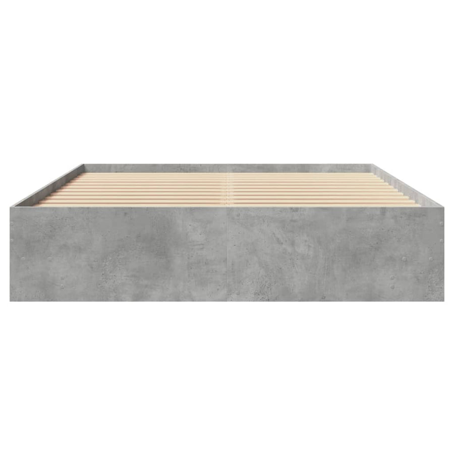 Bedframe bewerkt hout betongrijs 160x200 cm