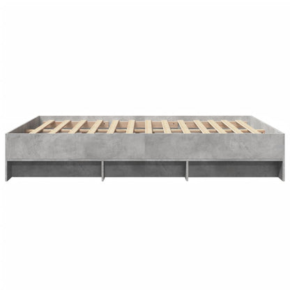 Bedframe bewerkt hout betongrijs 160x200 cm