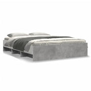 Bed frame without mattress 160x200 cm chipboard concrete grey