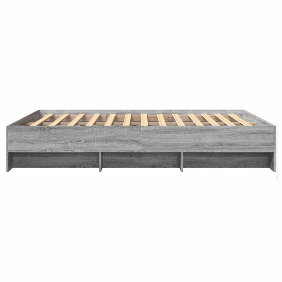 Bedframe bewerkt hout grijs sonoma eikenkleurig 160x200 cm