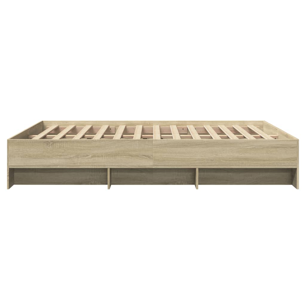 Bedframe bewerkt hout sonoma eikenkleurig 150x200 cm