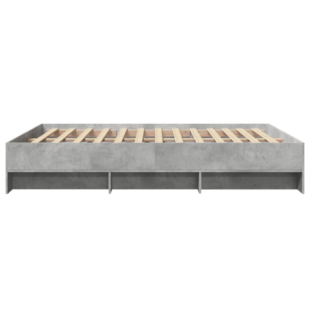 Bedframe bewerkt hout betongrijs 150x200 cm