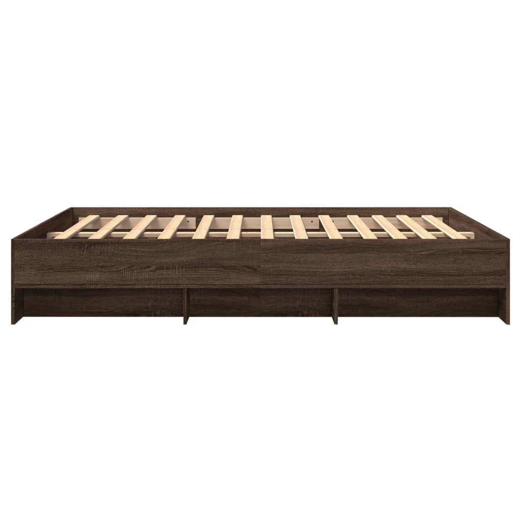Bedframe bewerkt hout bruin eikenkleur 150x200 cm