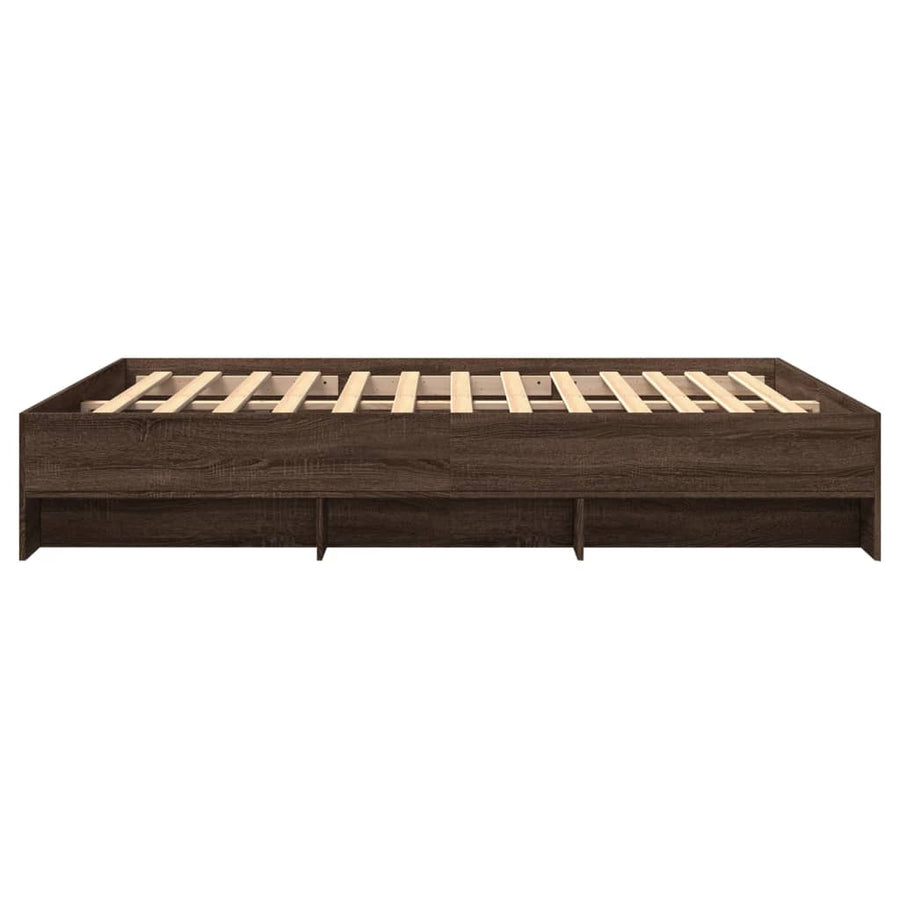 Bedframe bewerkt hout bruin eikenkleur 150x200 cm