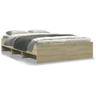 Bedframe 140x200 cm sonoma eiken bewerkt hout