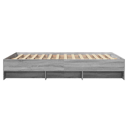 Bedframe bewerkt hout grijs sonoma eikenkleurig 140x200 cm