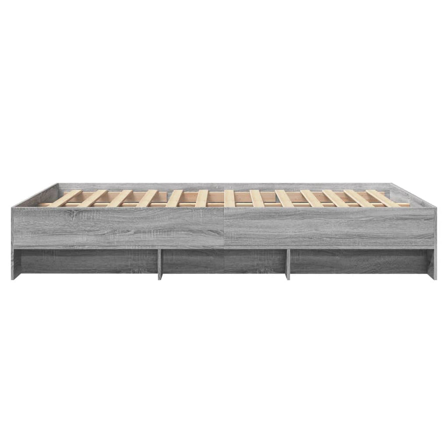Bedframe bewerkt hout grijs sonoma eikenkleurig 140x200 cm