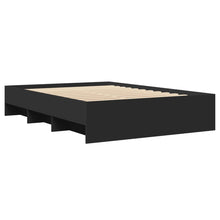 Bedframe bewerkt hout zwart 120x200 cm