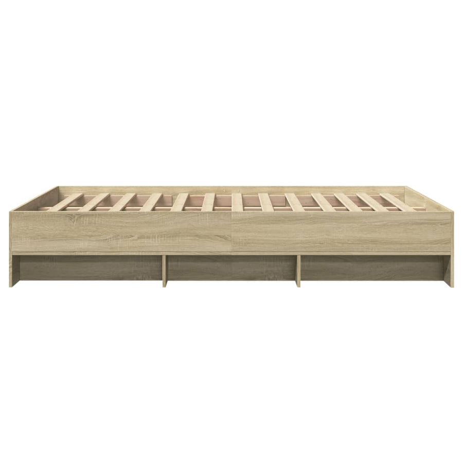 Bedframe bewerkt hout sonoma eikenkleurig 120x200 cm
