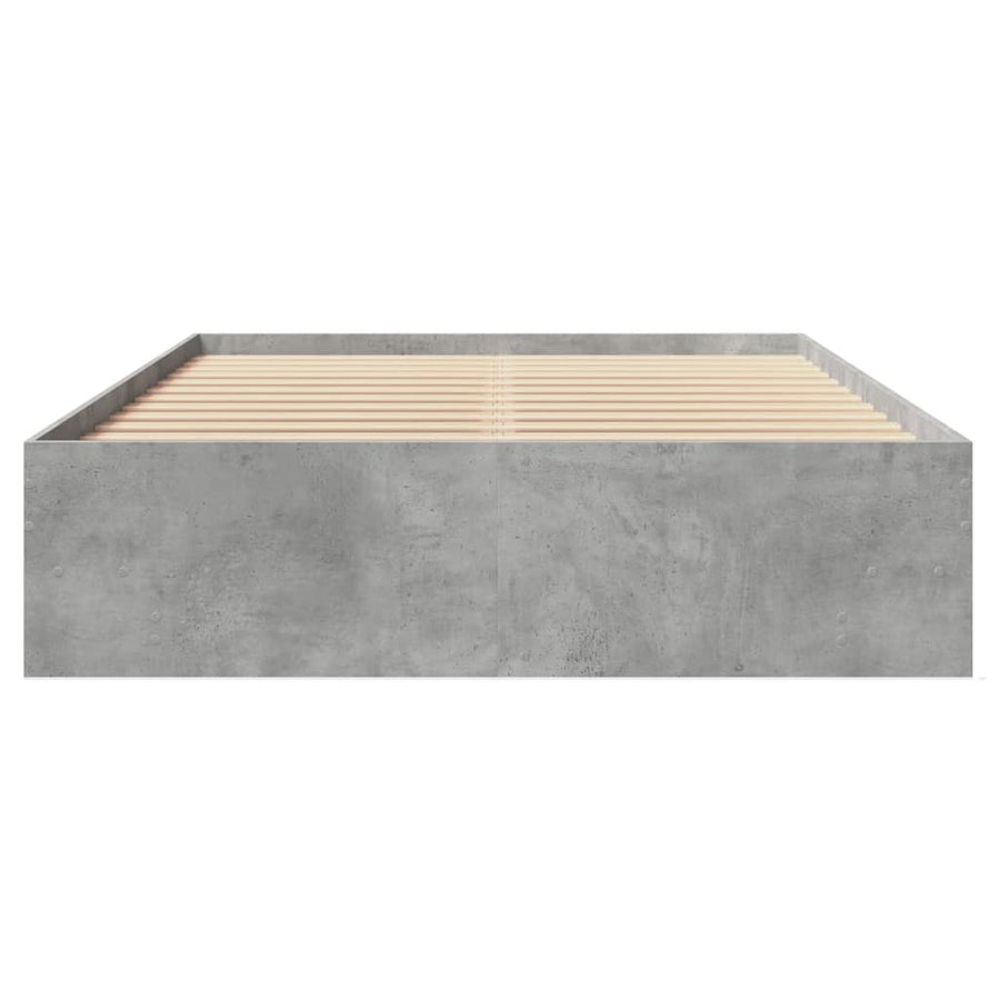Bedframe bewerkt hout betongrijs 120x200 cm