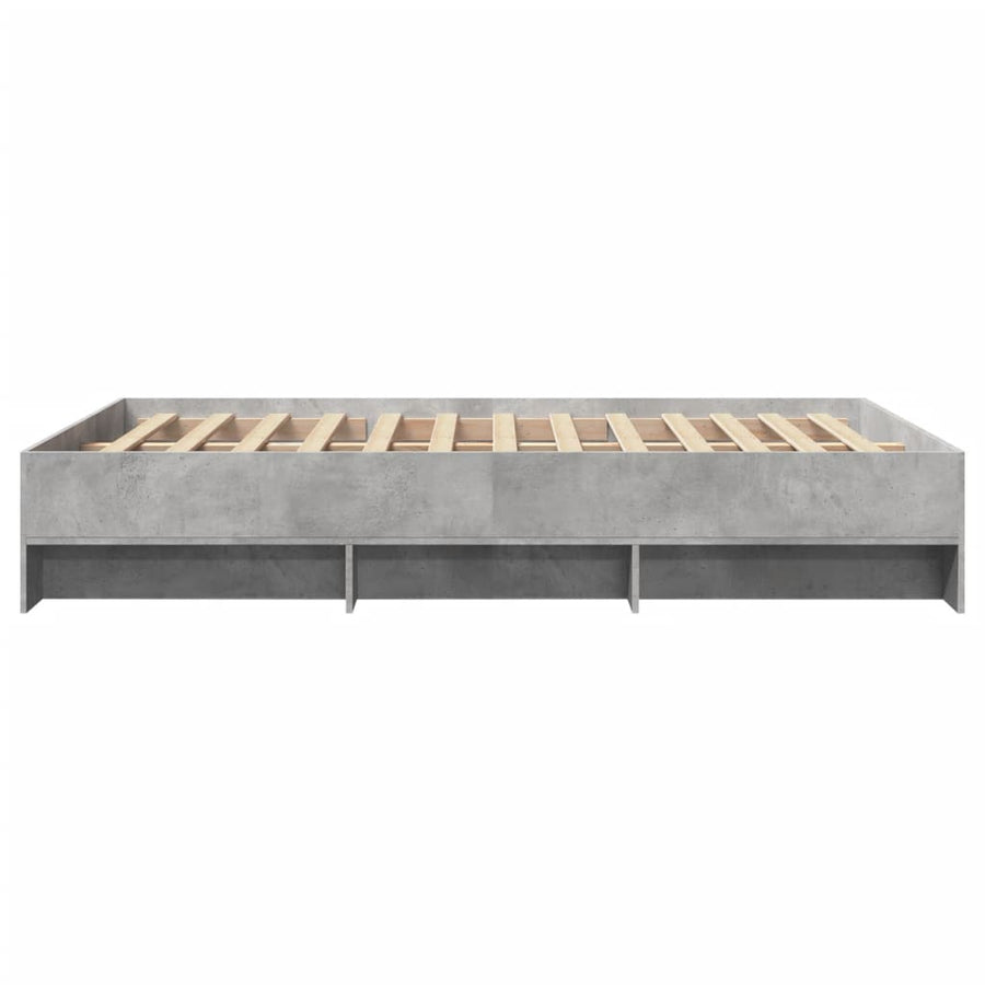 Bedframe bewerkt hout betongrijs 120x200 cm