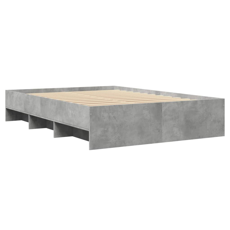 Bedframe bewerkt hout betongrijs 120x200 cm