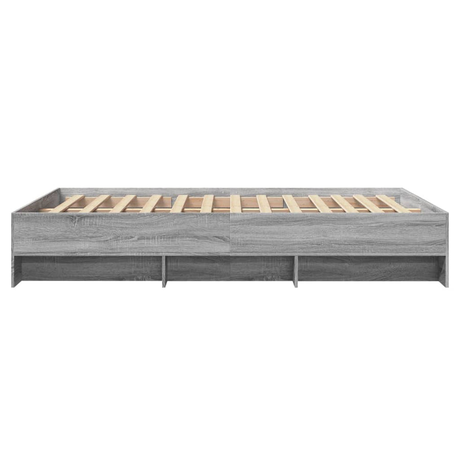 Bedframe bewerkt hout grijs sonoma eikenkleurig 120x200 cm