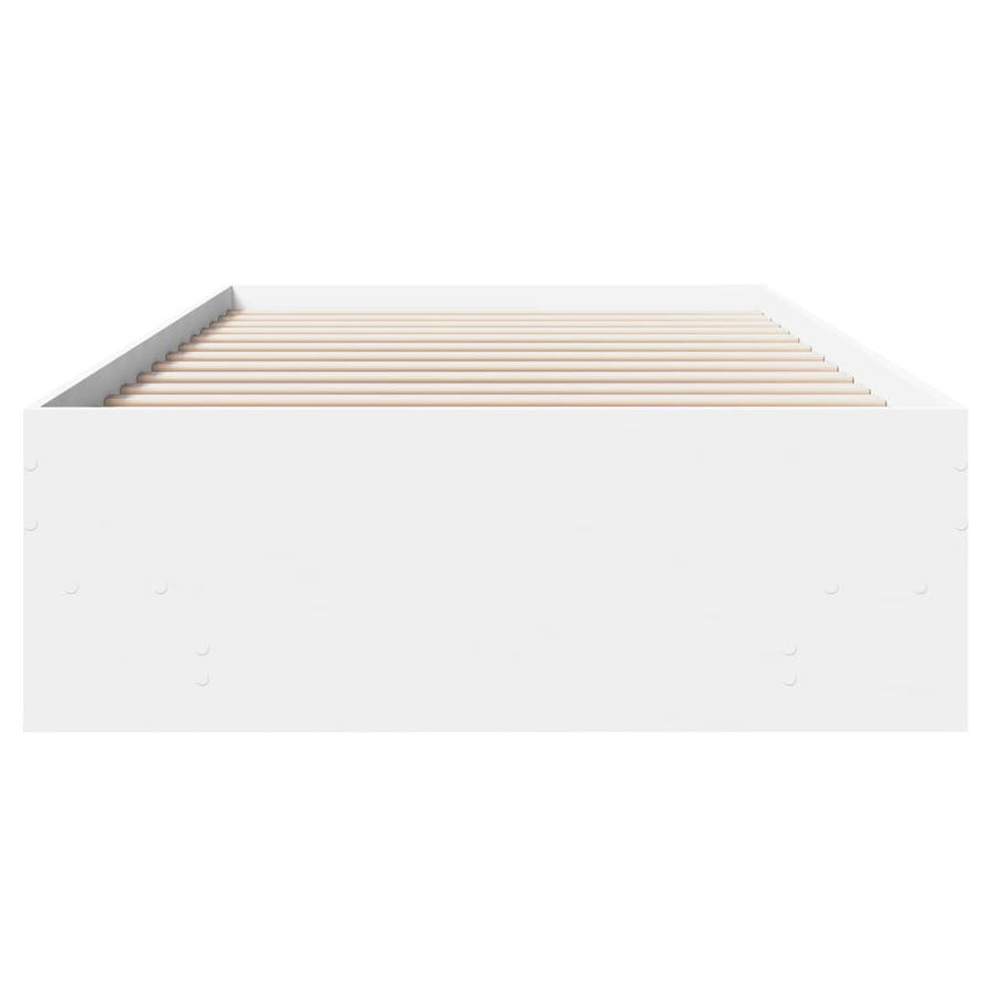 Bedframe bewerkt hout wit 90x200 cm