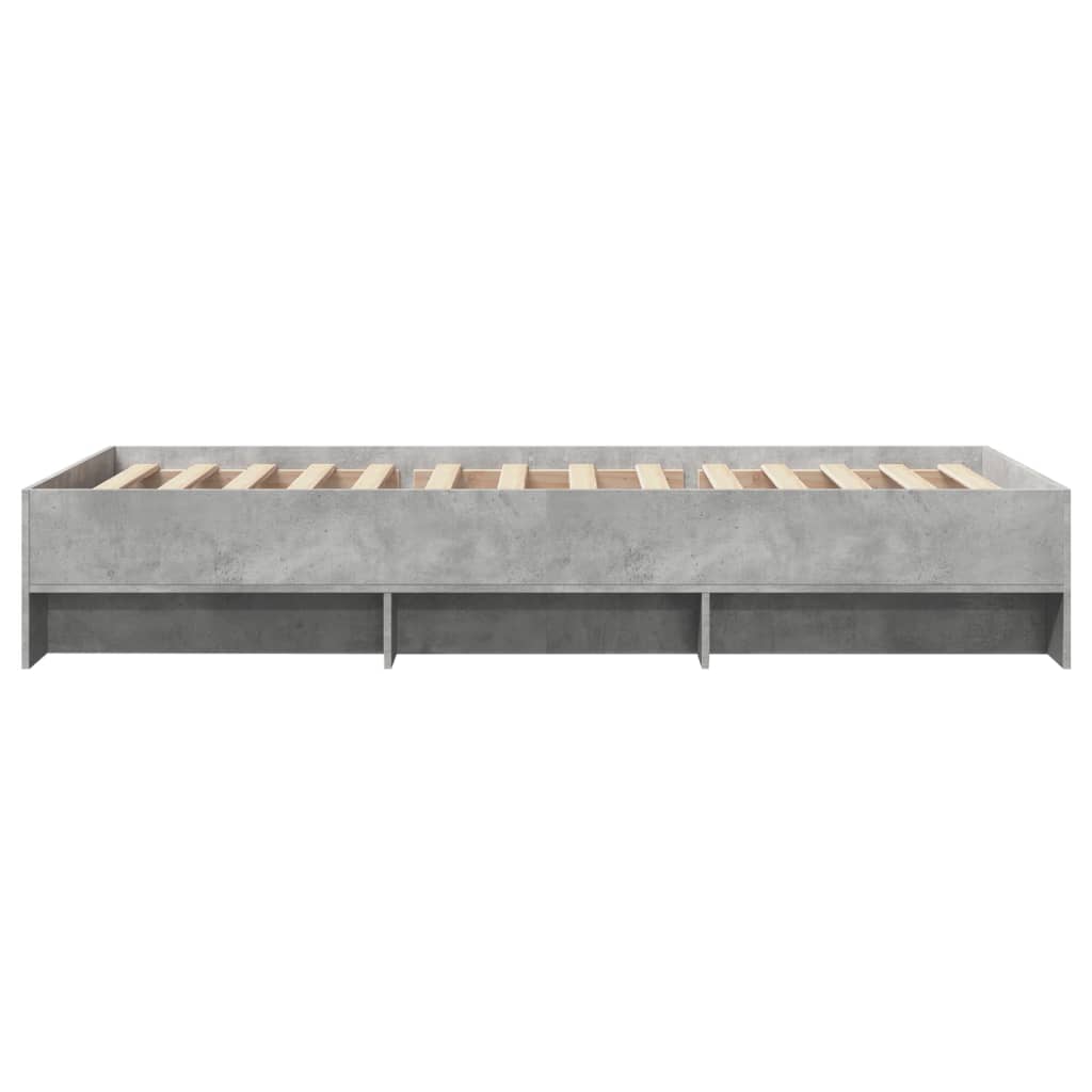 Bedframe bewerkt hout grijs sonoma eikenkleurig 90x200 cm