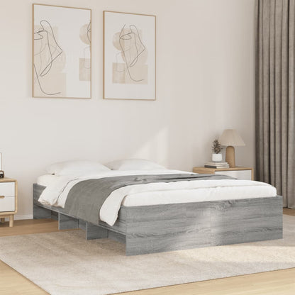 Bedframe bewerkt hout grijs sonoma eikenkleurig 140x190 cm