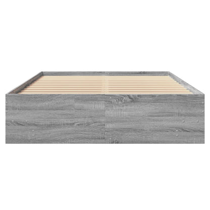 Bedframe bewerkt hout grijs sonoma eikenkleurig 140x190 cm