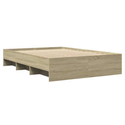 Bedframe bewerkt hout sonoma eikenkleurig 120x190 cm