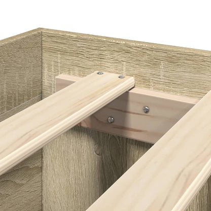 Bedframe bewerkt hout sonoma eikenkleurig 120x190 cm
