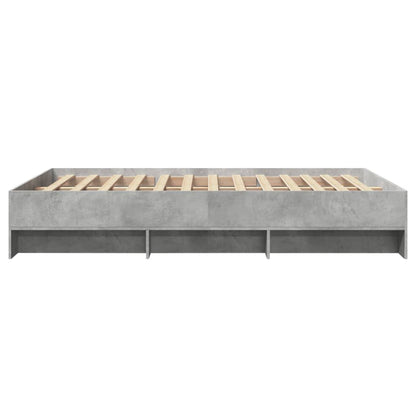 Bedframe bewerkt hout betongrijs 120x190 cm