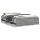 Bed frame engineered wood grey Sonoma oak-coloured 120x190 cm