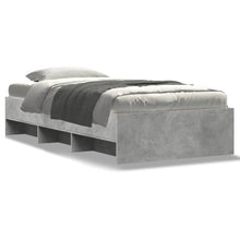 Bedframe bewerkt hout betongrijs 90x190 cm