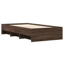 Bedframe bewerkt hout bruin eikenkleur 90x190 cm