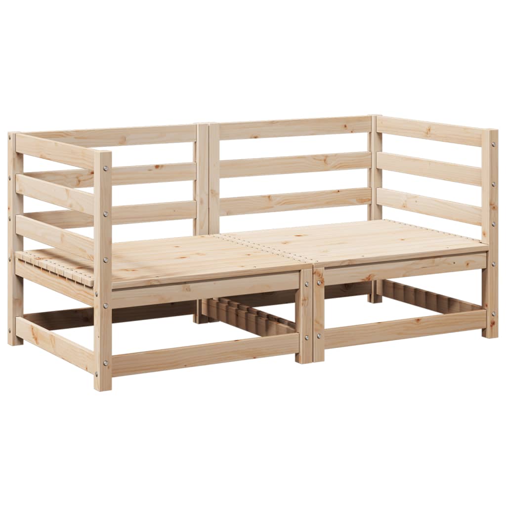 2-delige Loungeset massief grenenhout