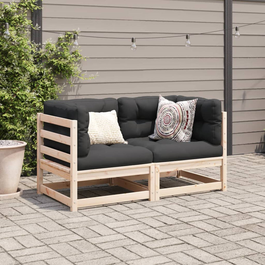 2-delige Loungeset massief grenenhout