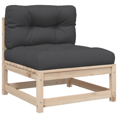 3-delige Loungeset met kussens massief grenenhout