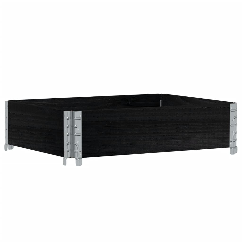 Palletopzetrand 80x60 cm massief grenenhout zwart