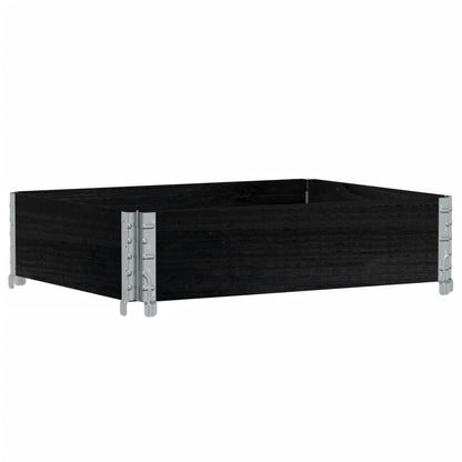 Palletopzetrand 80x60 cm massief grenenhout zwart