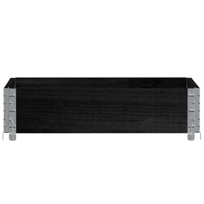 Palletopzetrand 80x60 cm massief grenenhout zwart