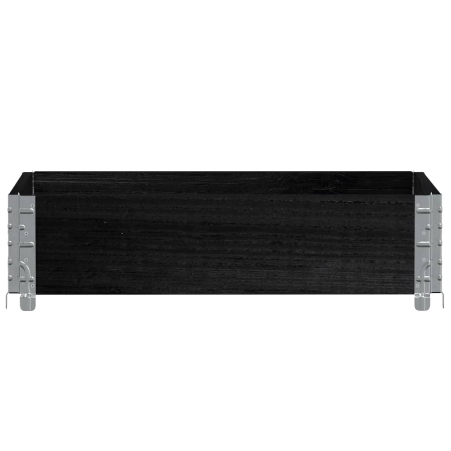 Palletopzetrand 80x60 cm massief grenenhout zwart