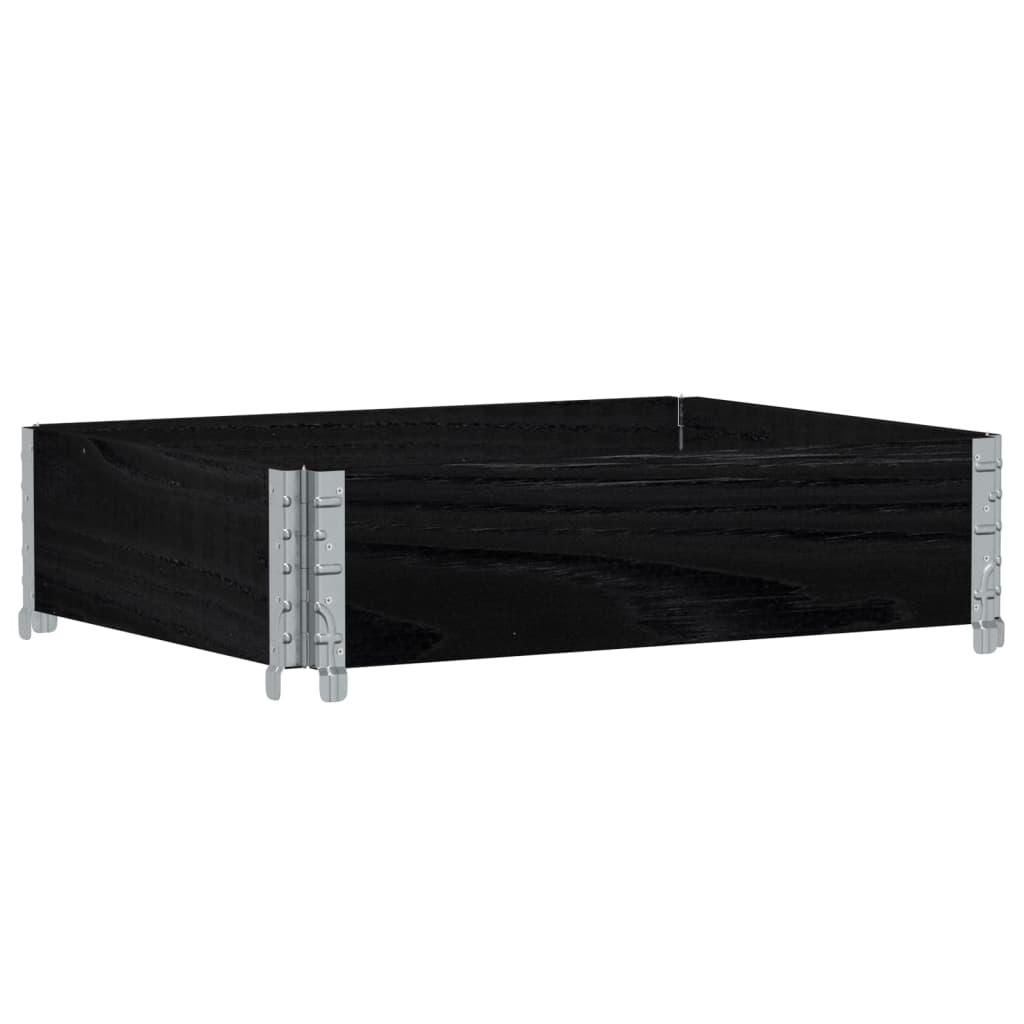 Palletopzetrand 80x60 cm massief grenenhout zwart